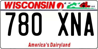 WI license plate 780XNA