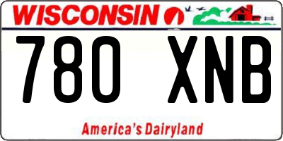 WI license plate 780XNB