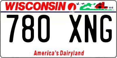 WI license plate 780XNG