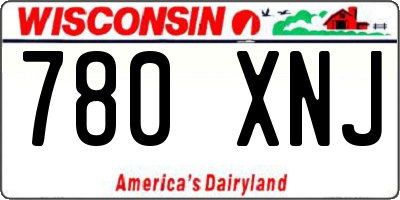 WI license plate 780XNJ