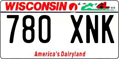 WI license plate 780XNK
