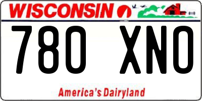 WI license plate 780XNO