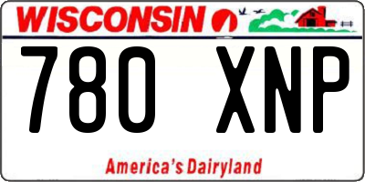 WI license plate 780XNP