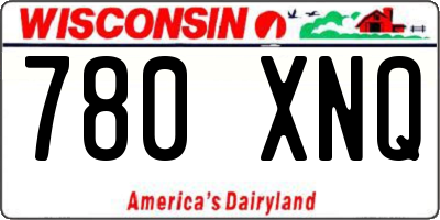 WI license plate 780XNQ