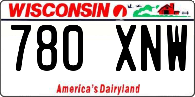 WI license plate 780XNW