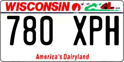 WI license plate 780XPH