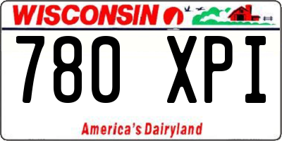 WI license plate 780XPI
