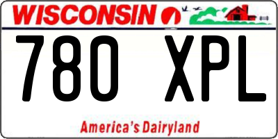 WI license plate 780XPL