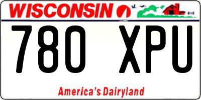 WI license plate 780XPU
