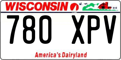 WI license plate 780XPV