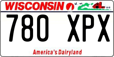 WI license plate 780XPX