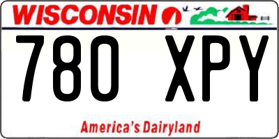 WI license plate 780XPY