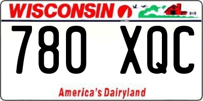WI license plate 780XQC