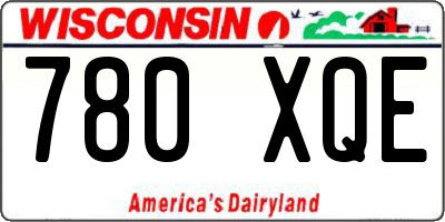 WI license plate 780XQE