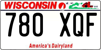 WI license plate 780XQF