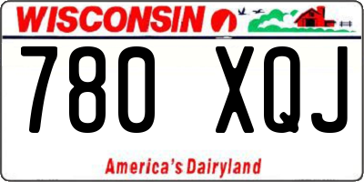 WI license plate 780XQJ