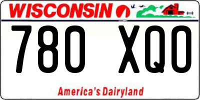 WI license plate 780XQO
