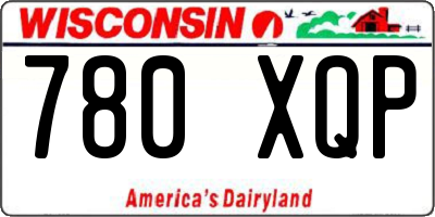 WI license plate 780XQP