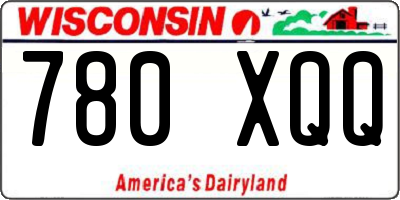 WI license plate 780XQQ