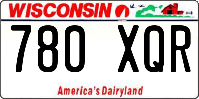 WI license plate 780XQR