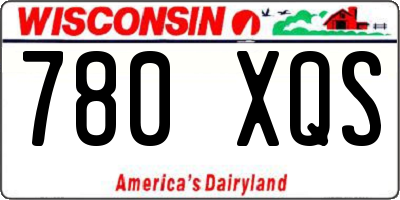 WI license plate 780XQS