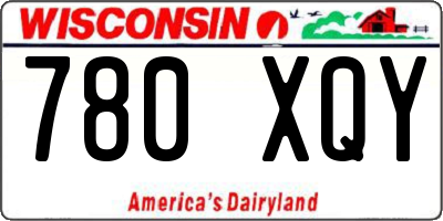 WI license plate 780XQY