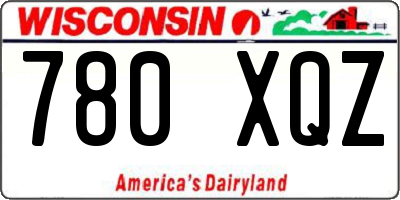 WI license plate 780XQZ