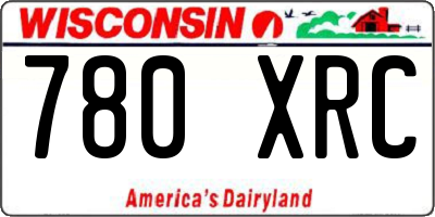 WI license plate 780XRC