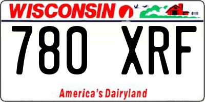 WI license plate 780XRF