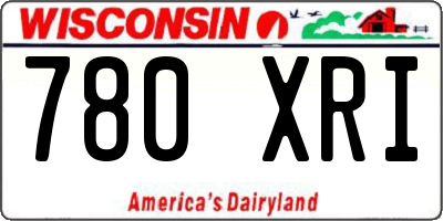 WI license plate 780XRI