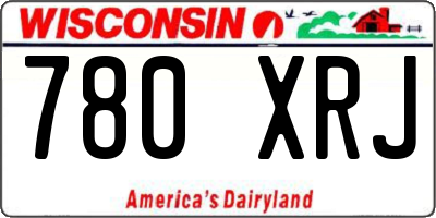 WI license plate 780XRJ