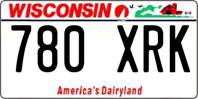 WI license plate 780XRK