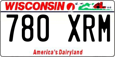 WI license plate 780XRM