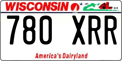 WI license plate 780XRR