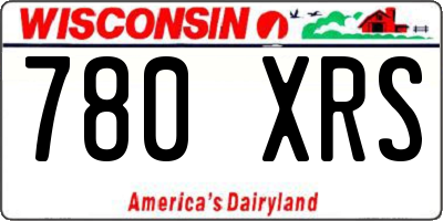 WI license plate 780XRS