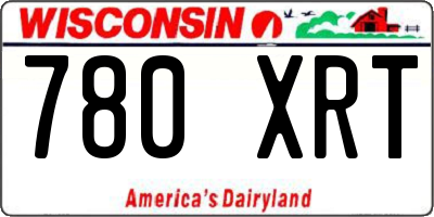WI license plate 780XRT