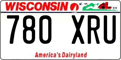 WI license plate 780XRU