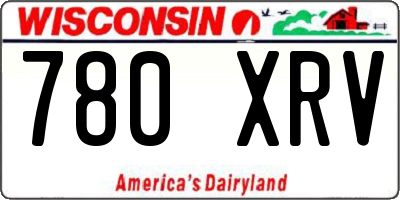 WI license plate 780XRV