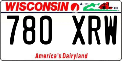 WI license plate 780XRW