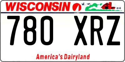 WI license plate 780XRZ