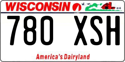 WI license plate 780XSH