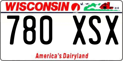 WI license plate 780XSX