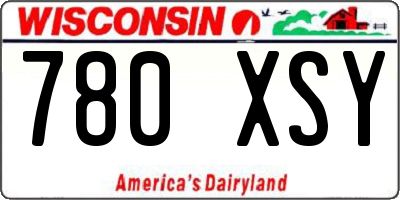WI license plate 780XSY