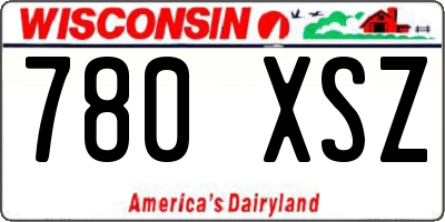 WI license plate 780XSZ