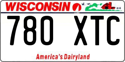 WI license plate 780XTC