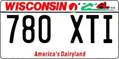 WI license plate 780XTI