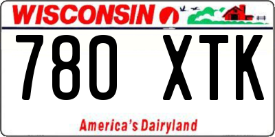 WI license plate 780XTK