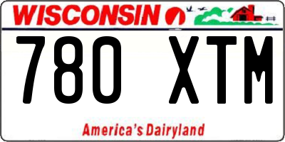 WI license plate 780XTM