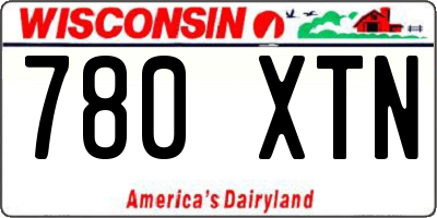 WI license plate 780XTN