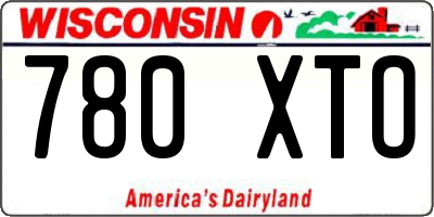 WI license plate 780XTO
